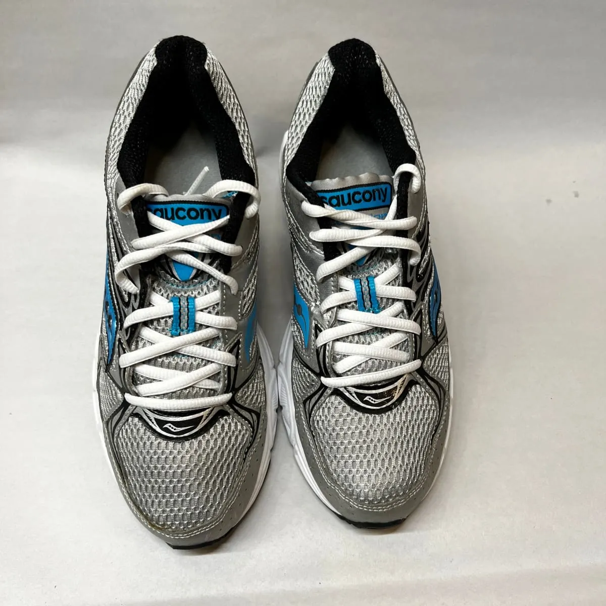 SAUCONY Women's Grid Cohesion 6 -Silver/ Lt. Blue- Running Shoe -Preowned