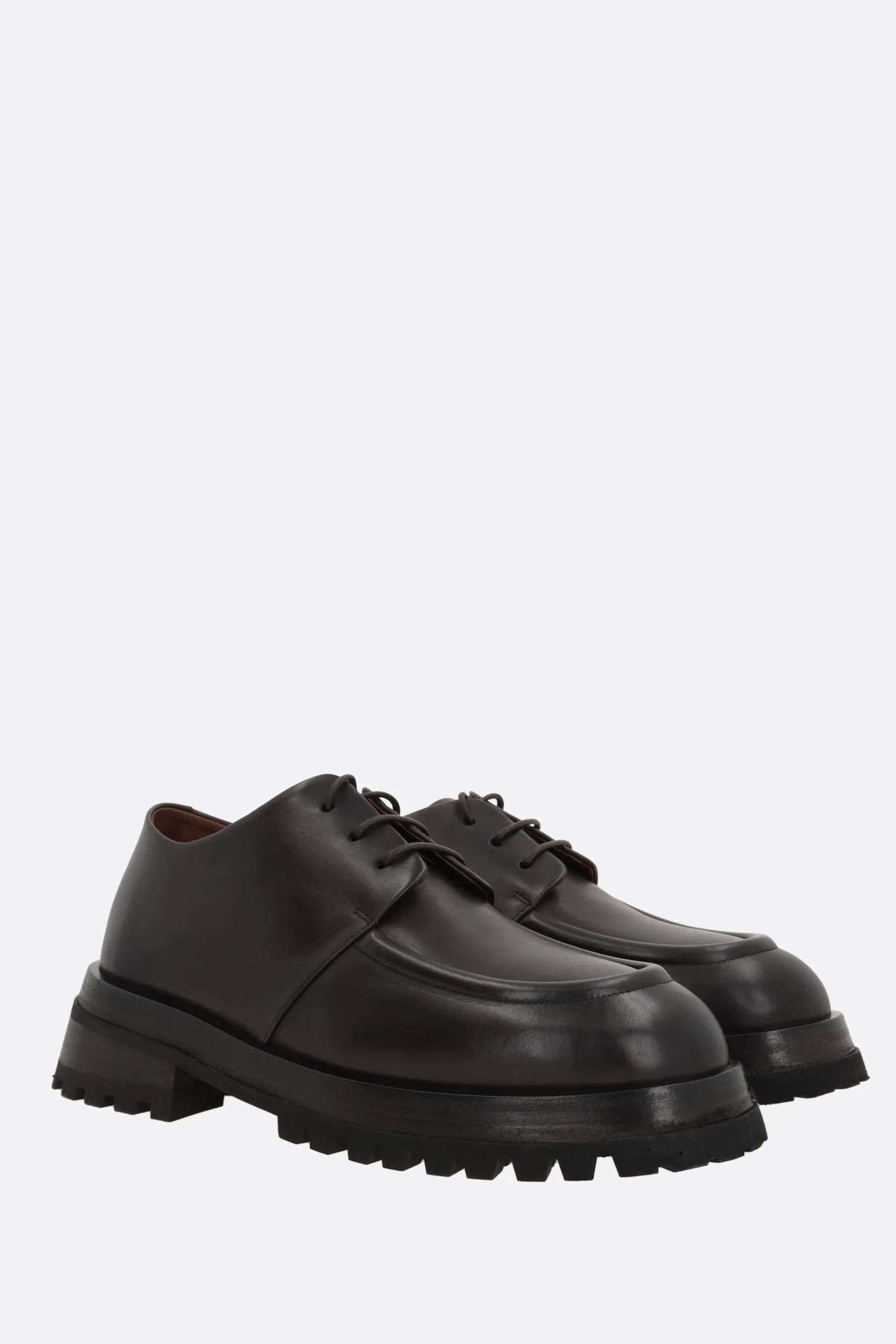 Scalarmato smooth leather derby shoes