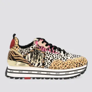 Scarpe Donna LIU JO Sneakers Platform in Cavallino Stampa Animalier Multicolor