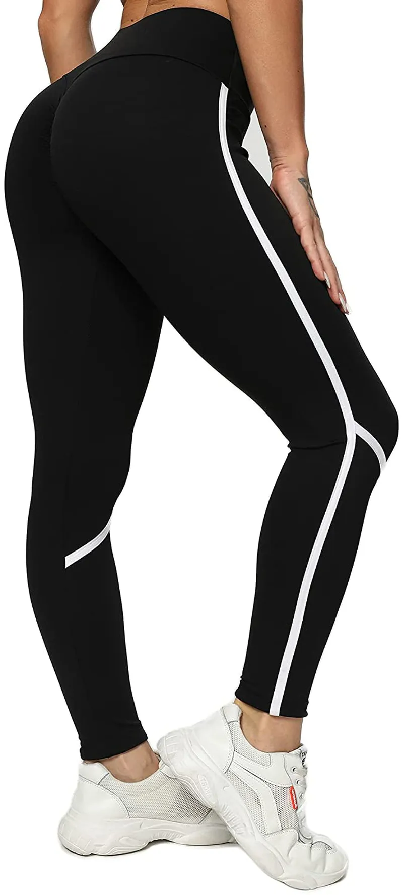 SEASUM Women Scrunch Butt Leggings High Waisted Ruched Yoga Pants Workout Butt Lifting