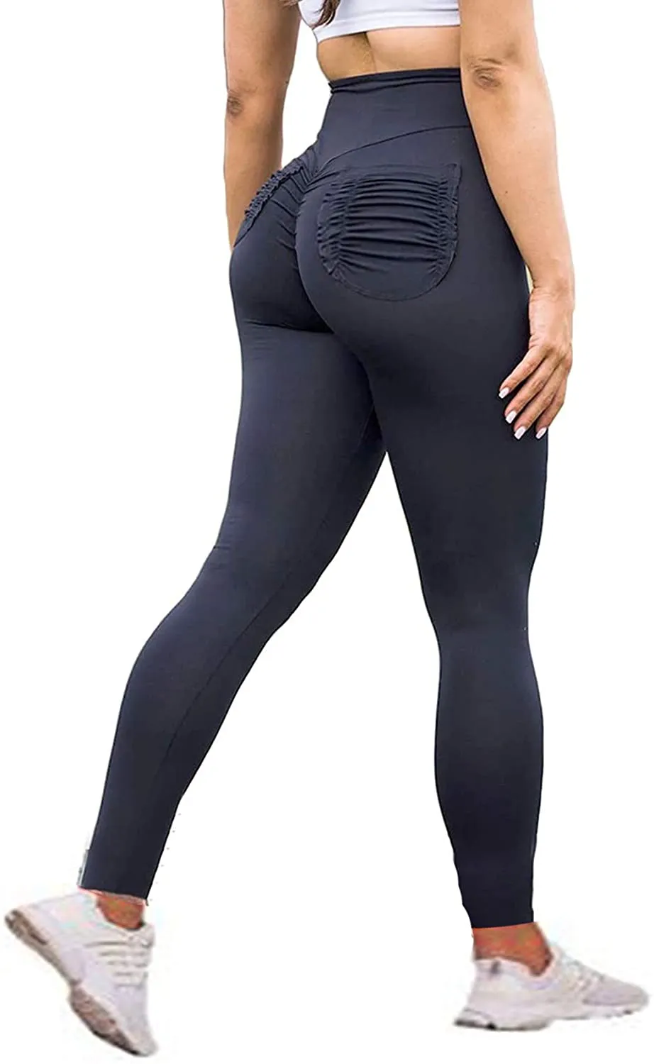 SEASUM Women Scrunch Butt Leggings High Waisted Ruched Yoga Pants Workout Butt Lifting