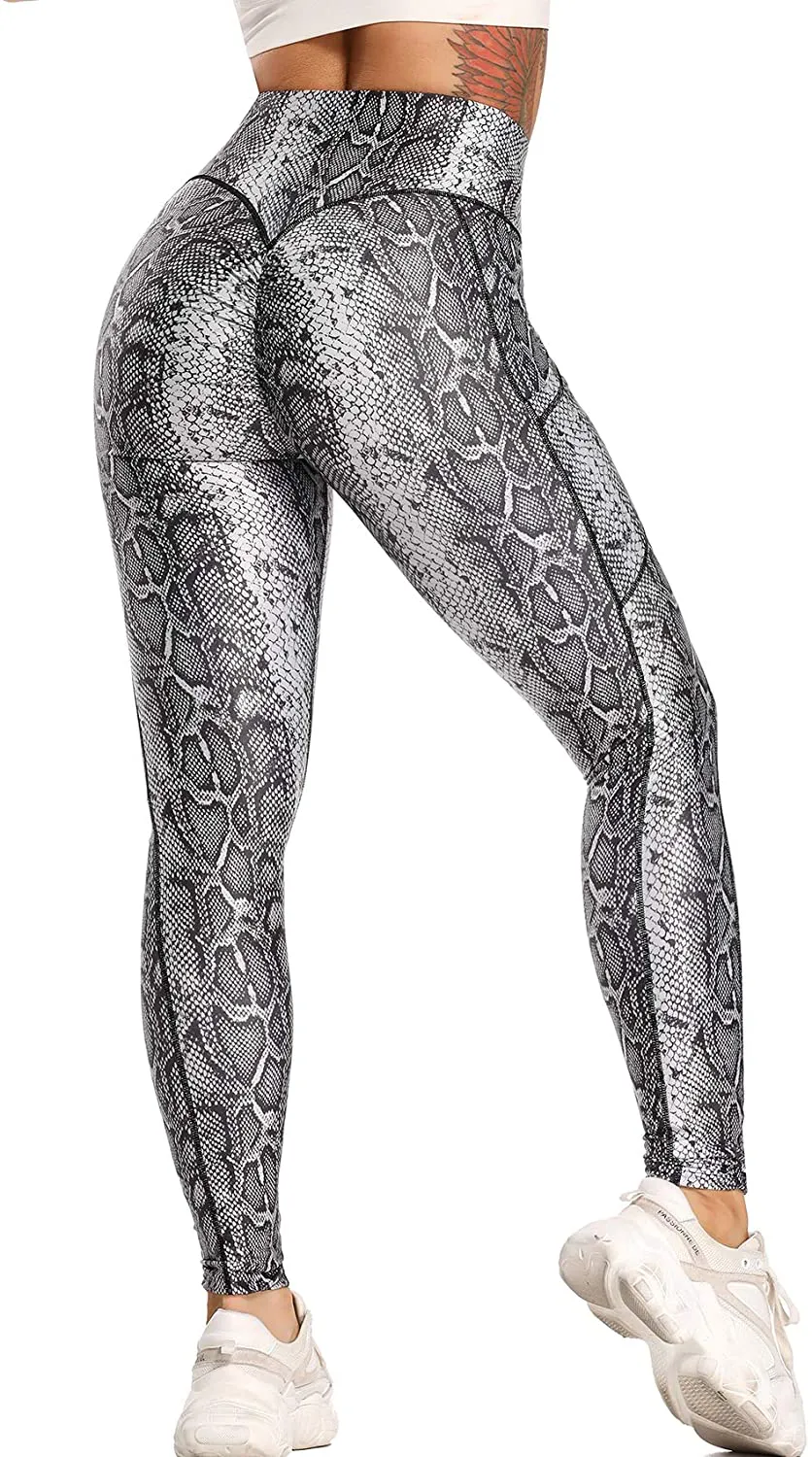 SEASUM Women Scrunch Butt Leggings High Waisted Ruched Yoga Pants Workout Butt Lifting