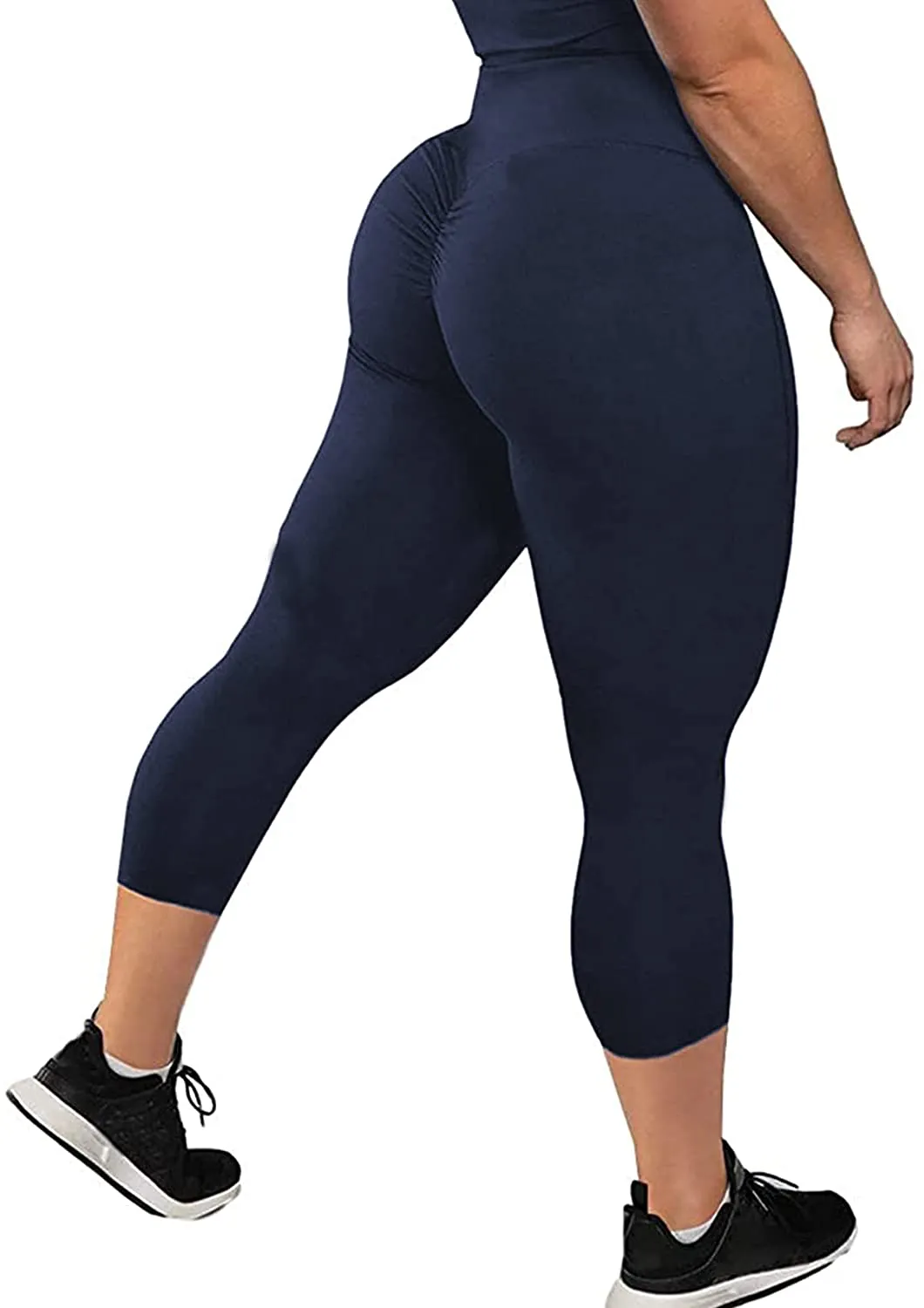 SEASUM Women Scrunch Butt Leggings High Waisted Ruched Yoga Pants Workout Butt Lifting