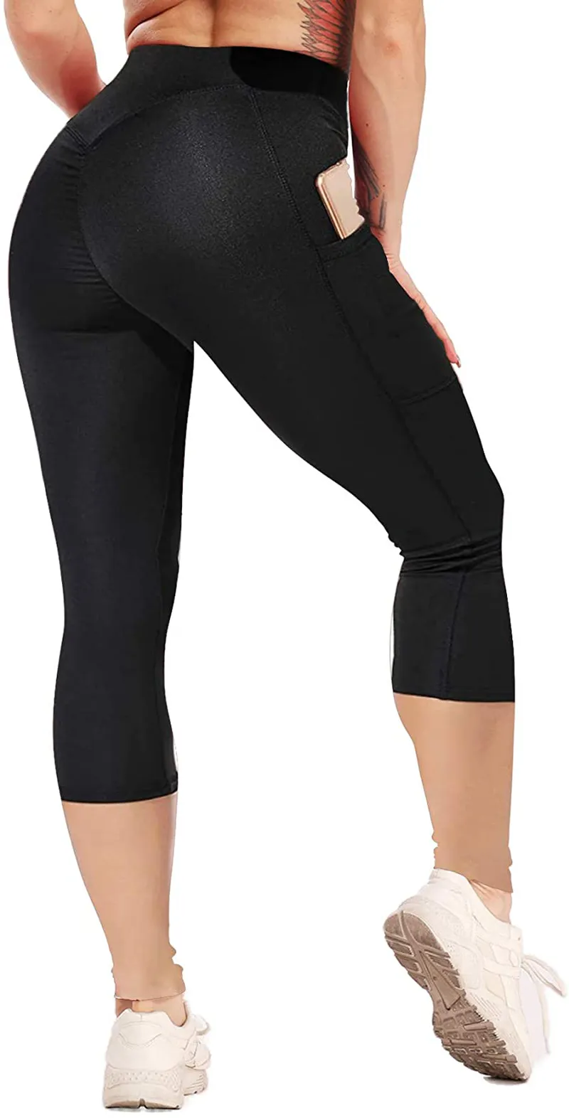 SEASUM Women Scrunch Butt Leggings High Waisted Ruched Yoga Pants Workout Butt Lifting