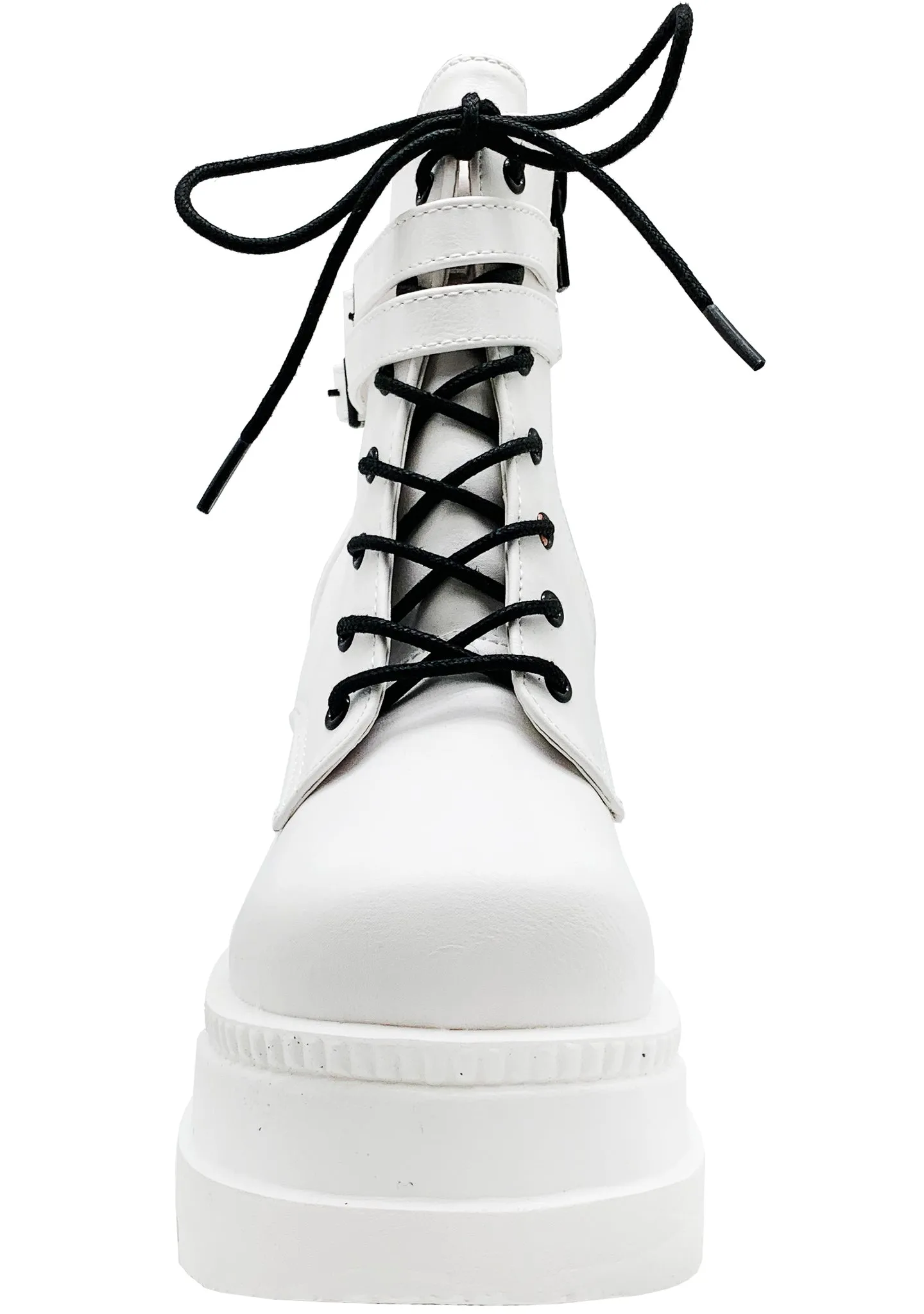 SHAKER 52 White Platform Boots