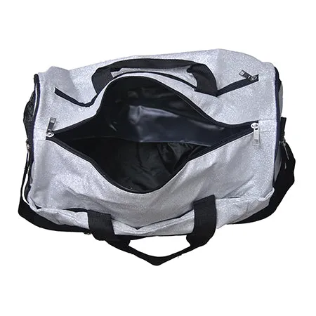 Silver Glitter NGIL Gymnastics Dance and Cheer Duffle Bags