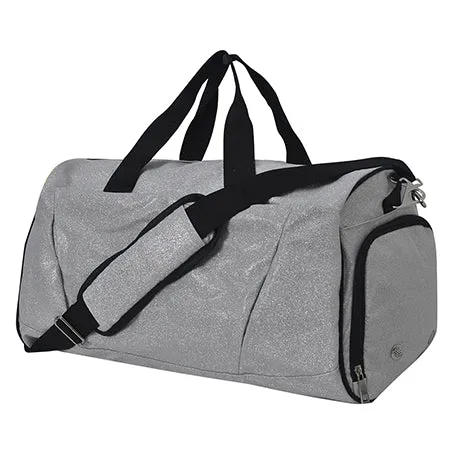 Silver Glitter NGIL Gymnastics Dance and Cheer Duffle Bags