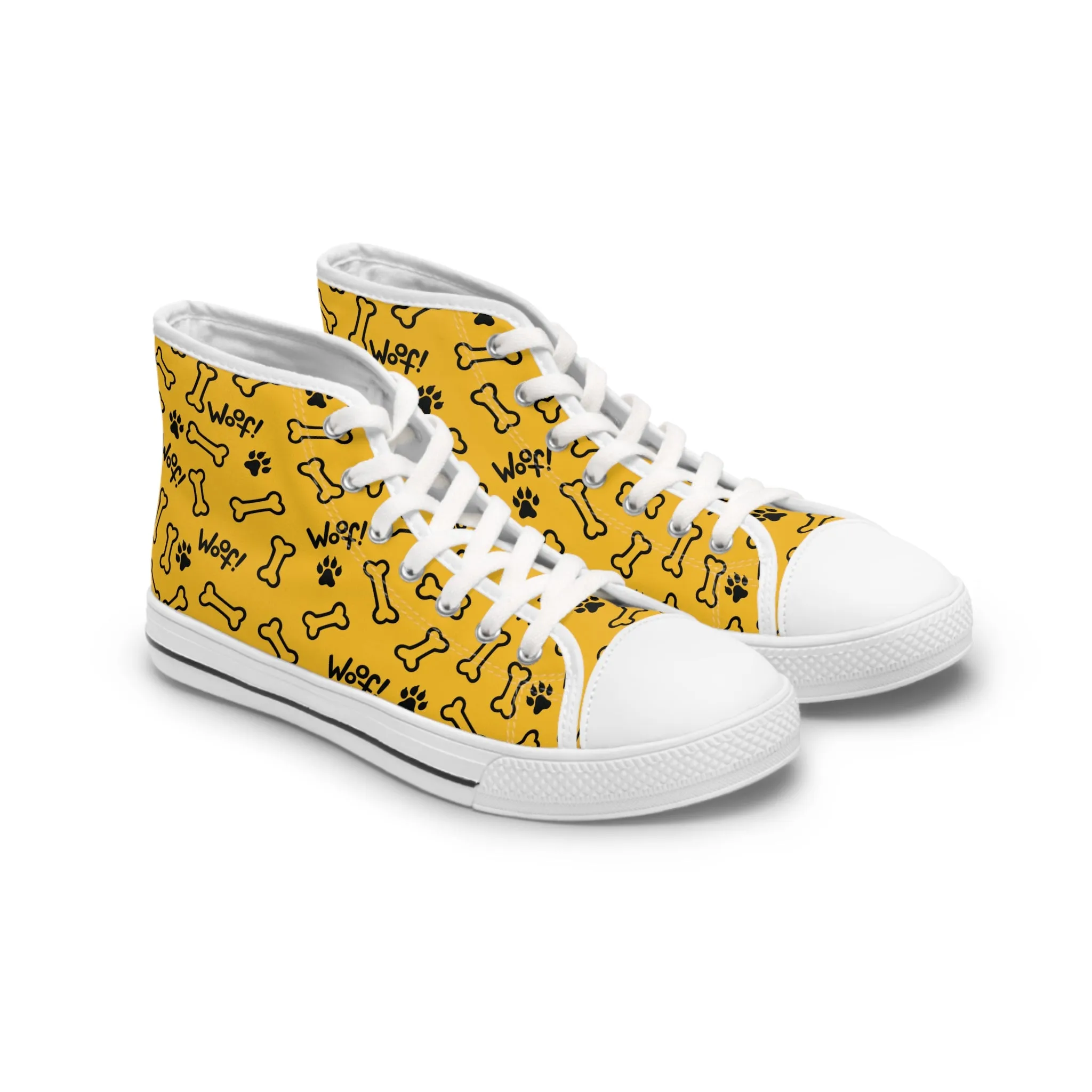 Sneakers - Hi Top - Yellow - Dog Lover