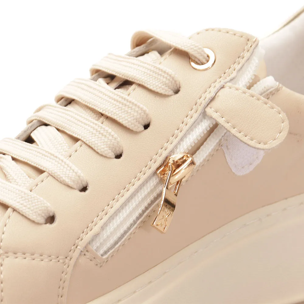 Sneakers PATRIZIA PEPE Girl linea Fly Sneakers in Pelle Beige