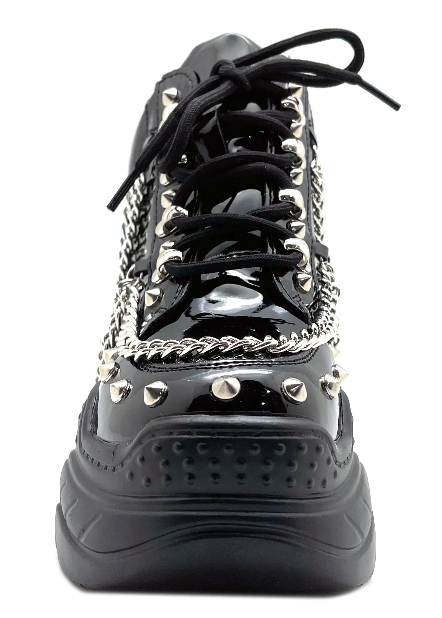 SPACE CANDY Rebellious Black Platform Sneakers