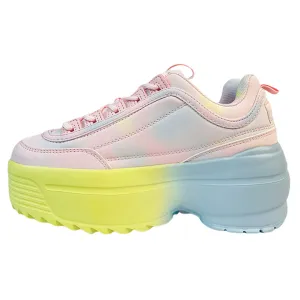 SPECTRUM Platform Sneakers - PASTEL TIE DYE