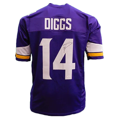 Stefon Diggs Autographed Pro Style Football Jersey Purple (JSA)