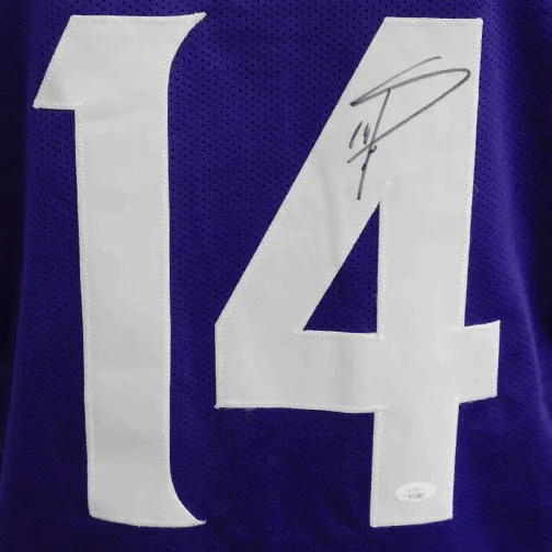 Stefon Diggs Autographed Pro Style Football Jersey Purple (JSA)