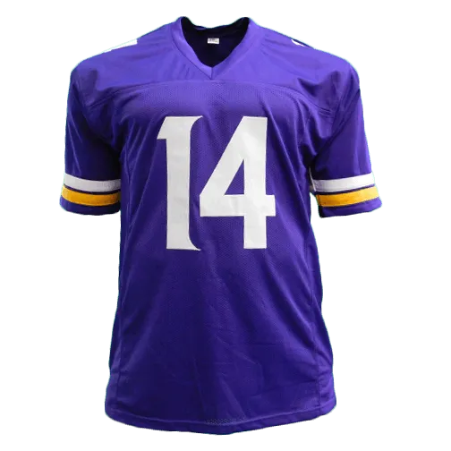 Stefon Diggs Autographed Pro Style Football Jersey Purple (JSA)