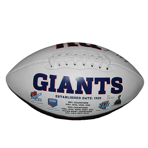 Sterling Shepard New York Giants Logo Full Size Autographed Football (JSA)