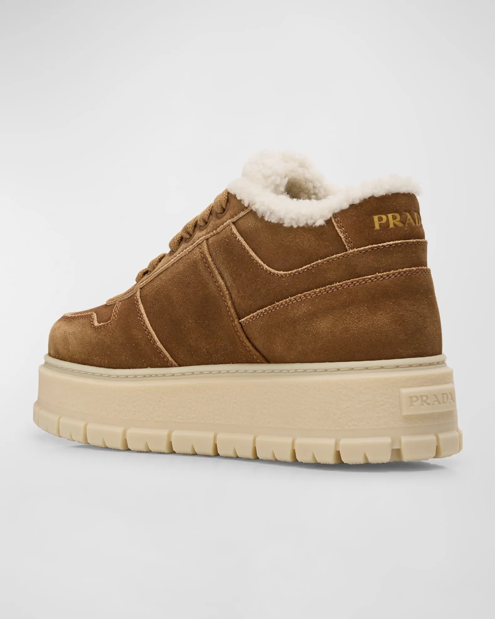 Suede Shearling Winter Platform Sneakers