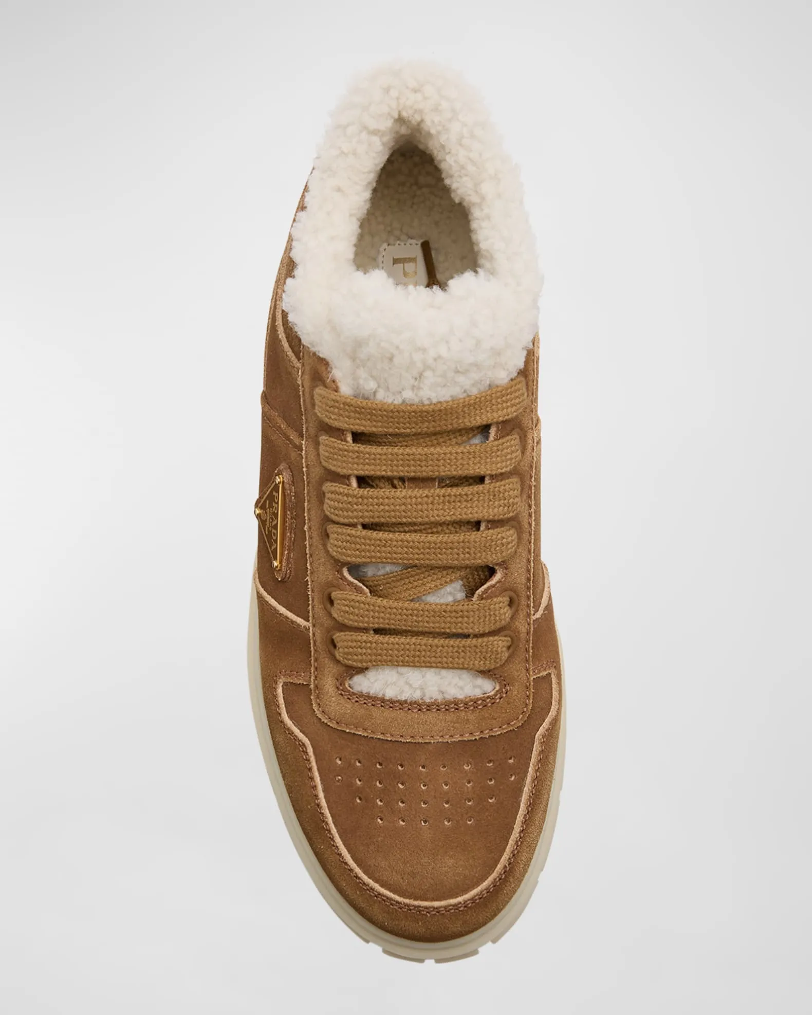 Suede Shearling Winter Platform Sneakers