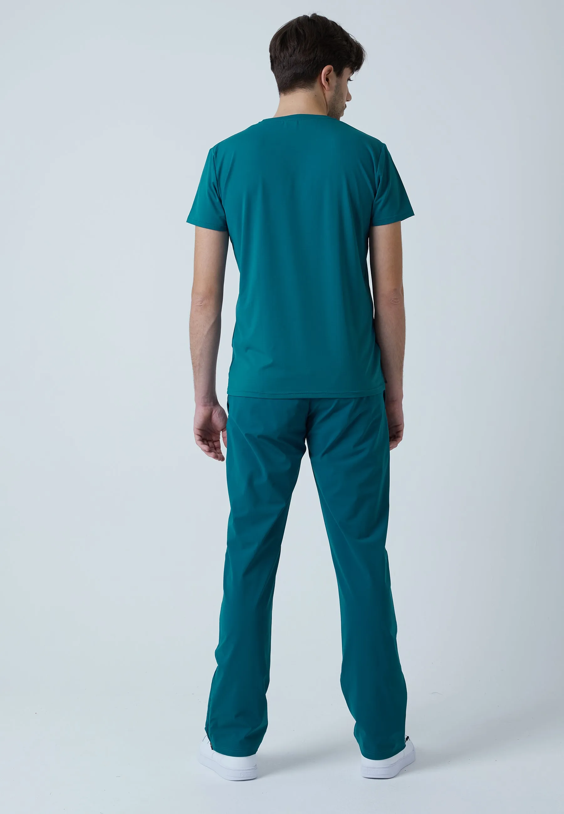 Tennis T-Shirt with crew neck, dark teal