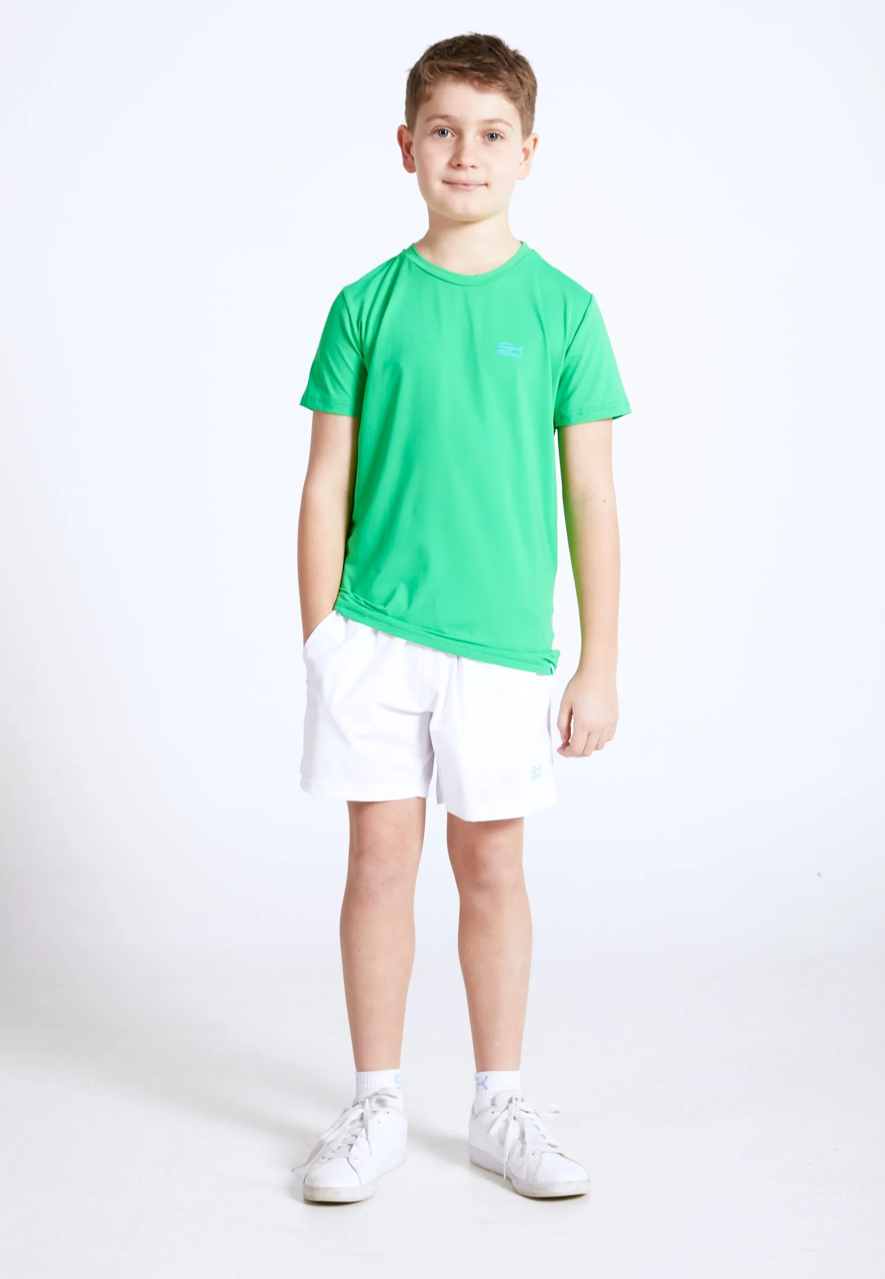 Tennis T-Shirt with crew neck, green