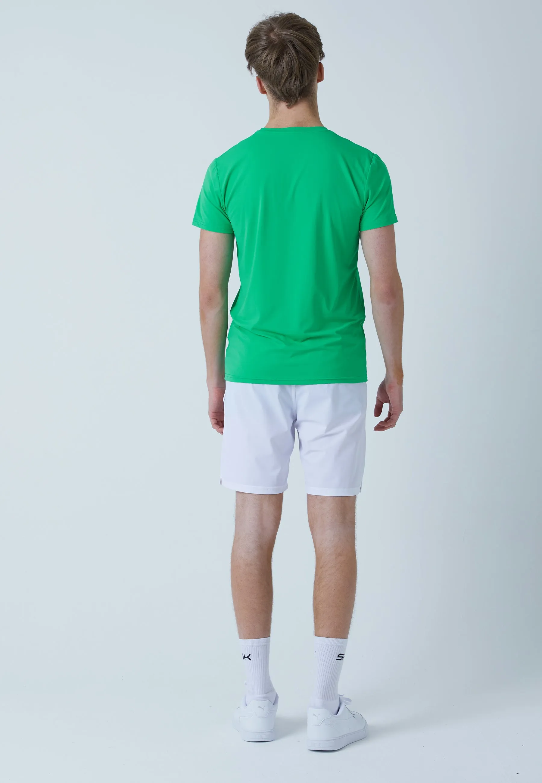 Tennis T-Shirt with crew neck, green