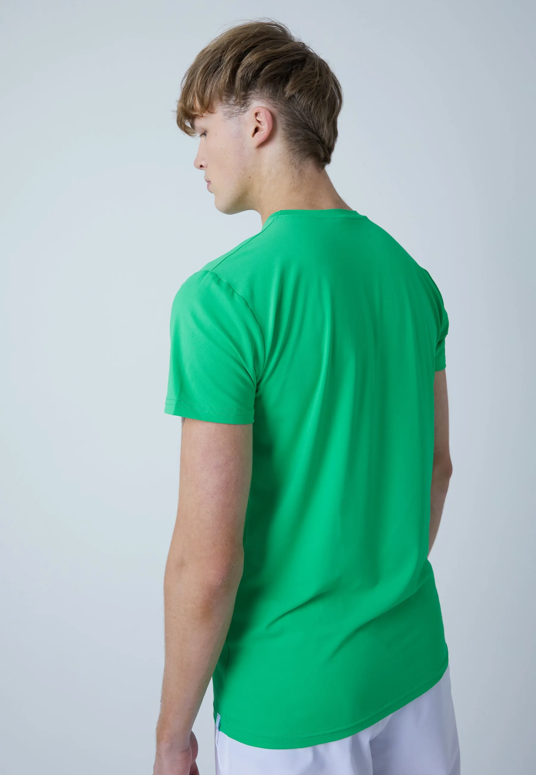 Tennis T-Shirt with crew neck, green