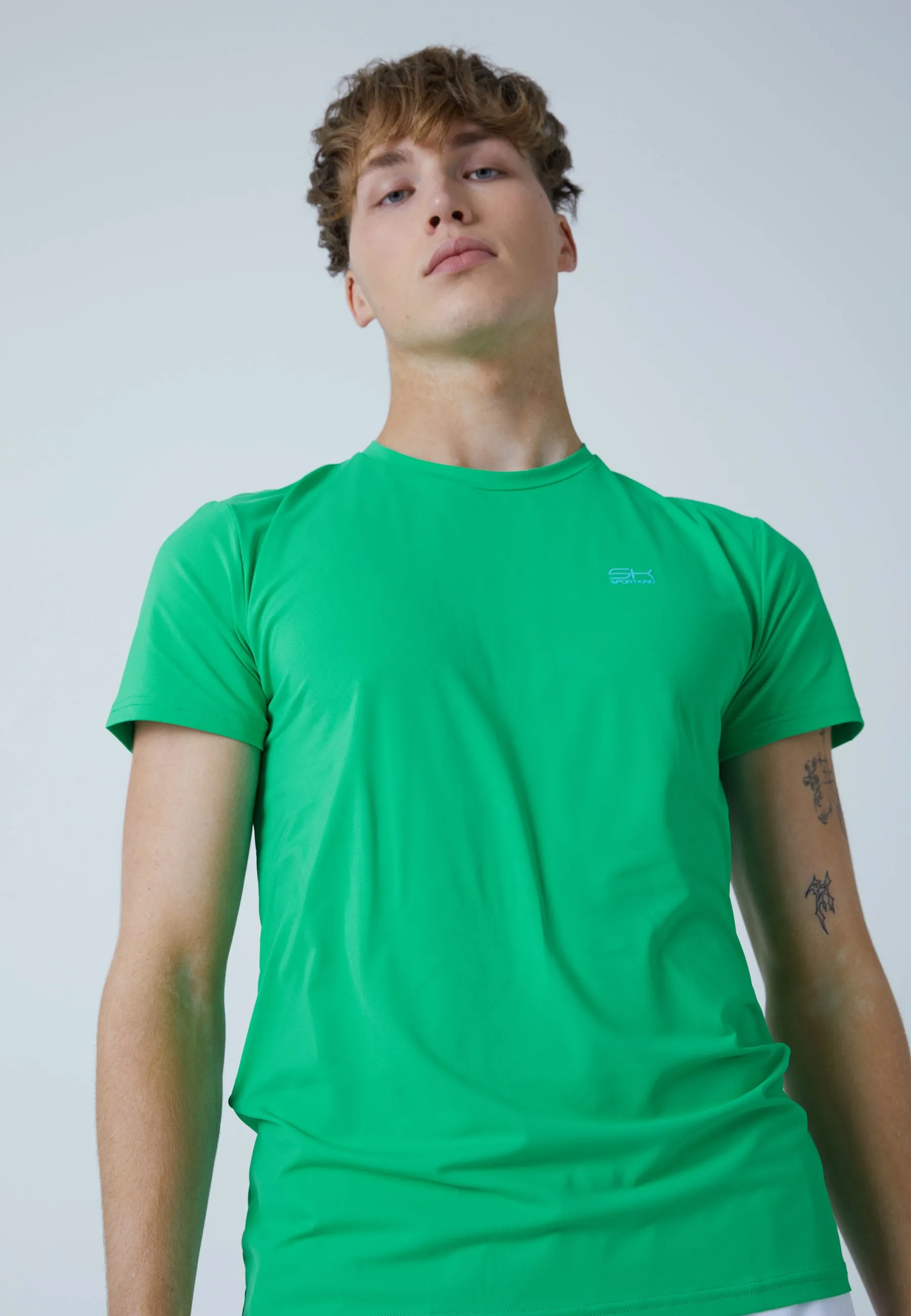 Tennis T-Shirt with crew neck, green