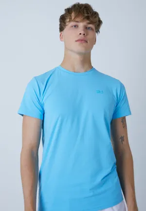 Tennis T-Shirt with crew neck, light blue