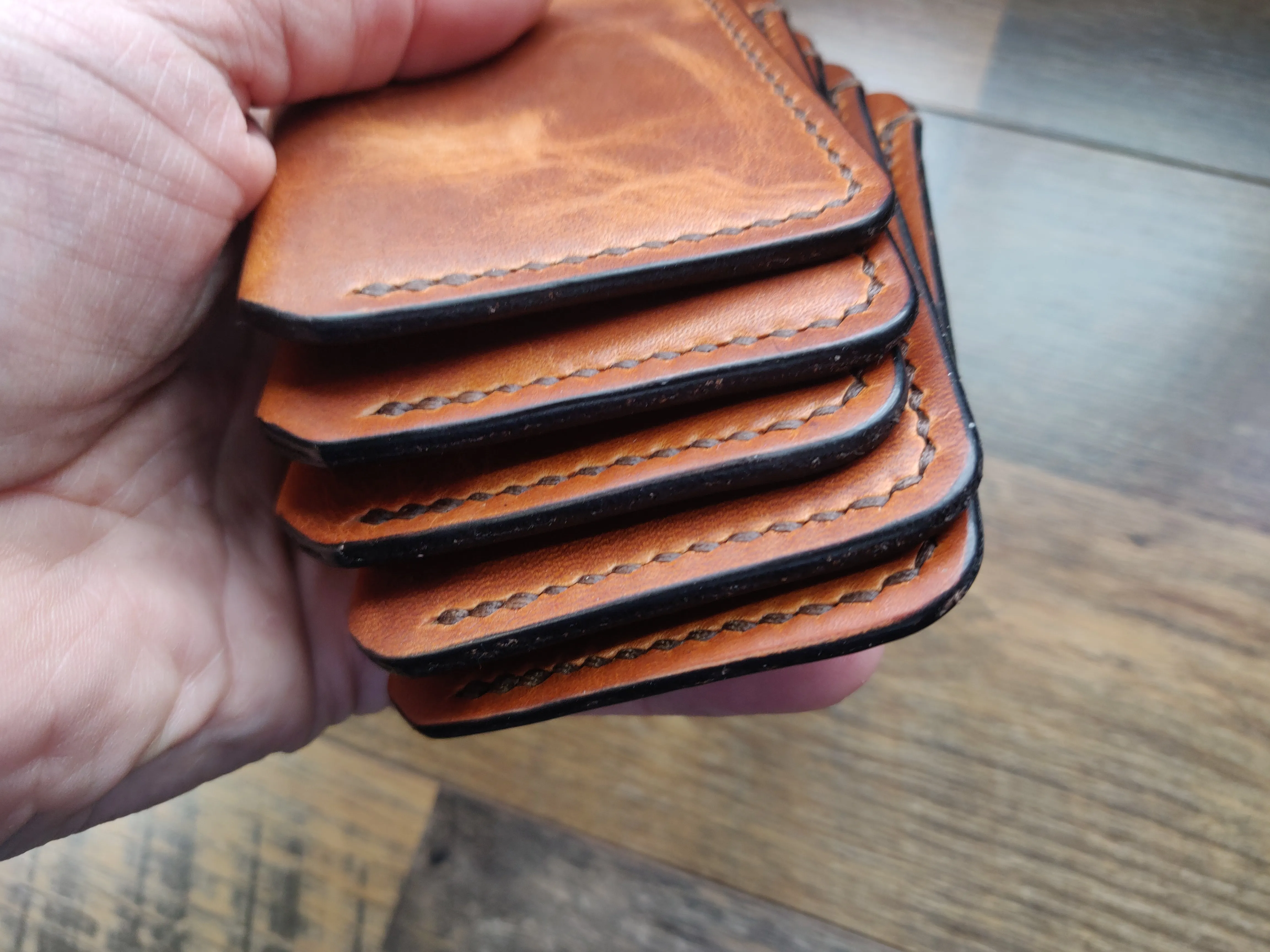 The Fold - Single Slot Wallet - Horween Derby English Tan