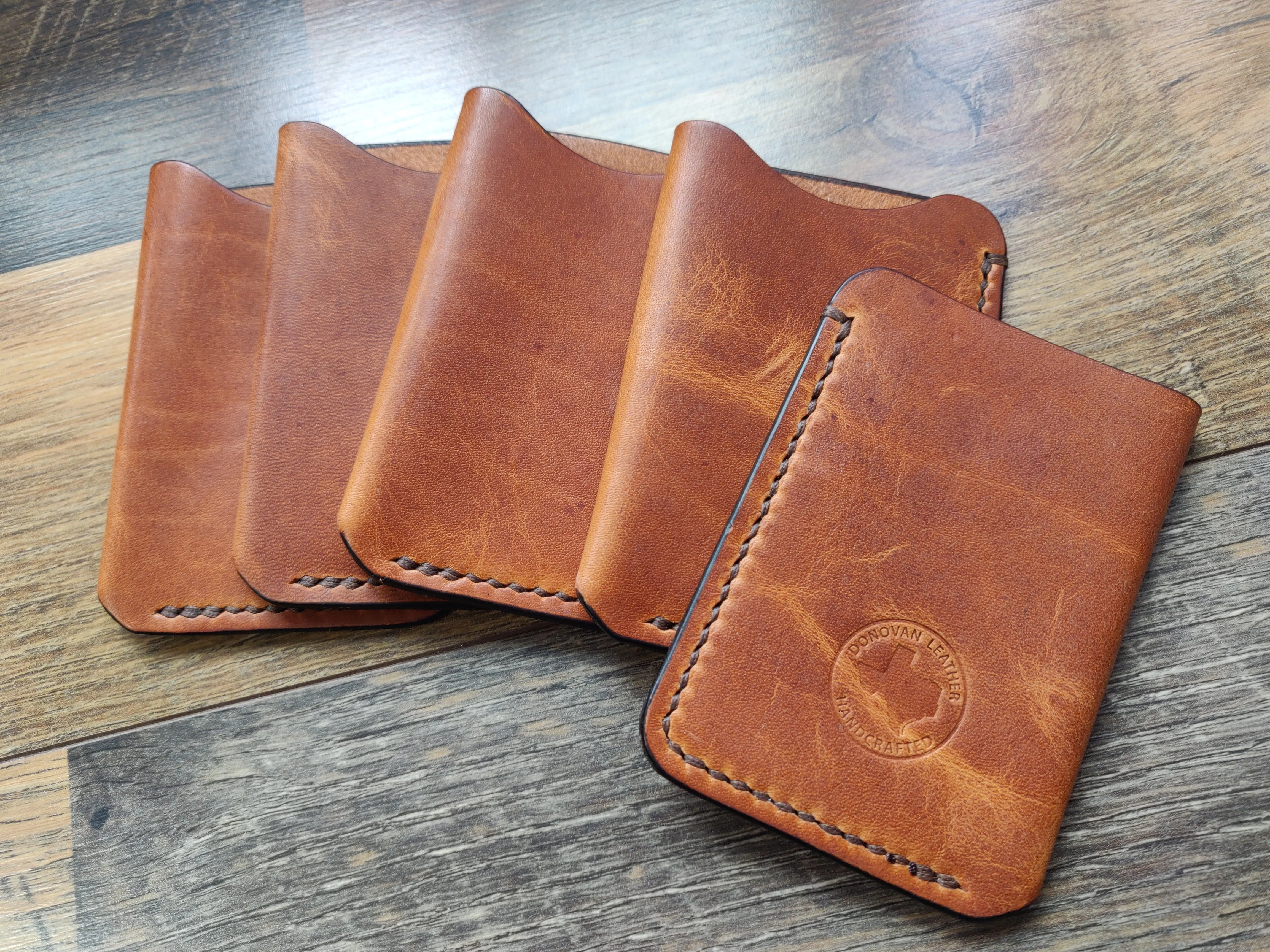 The Fold - Single Slot Wallet - Horween Derby English Tan