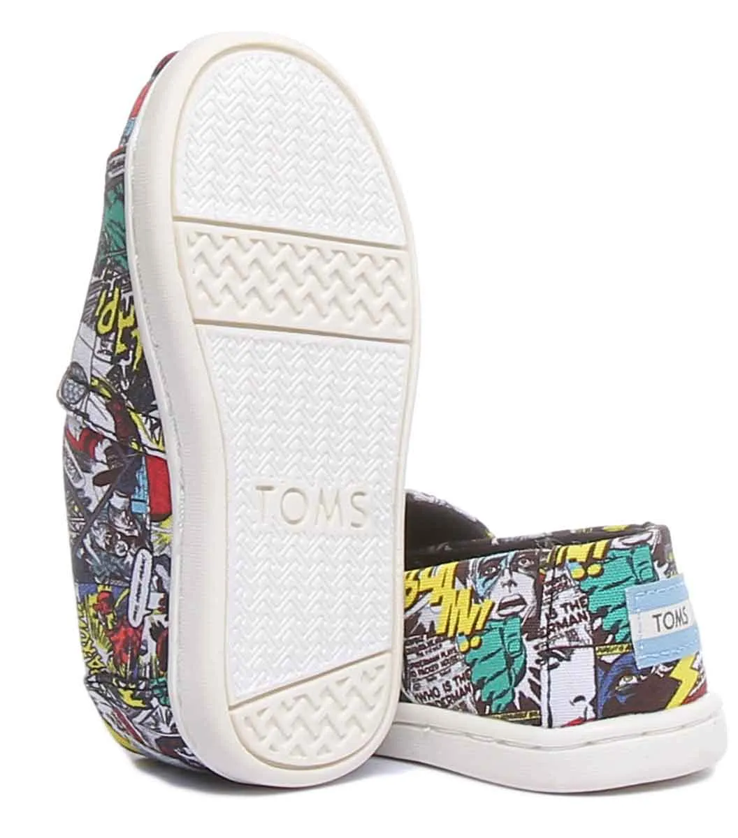 Toms X Marvel Classic Slip On In Multi Colour Print