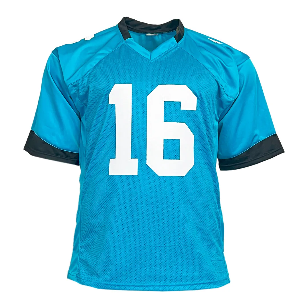 Trevor Lawrence Unsigned Jacksonville Teal Football Jersey