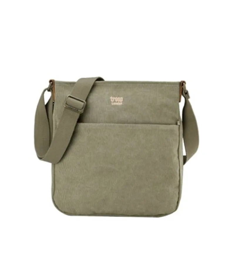 Troop London Classic Small Zip Top Shoulder Bag - Khaki