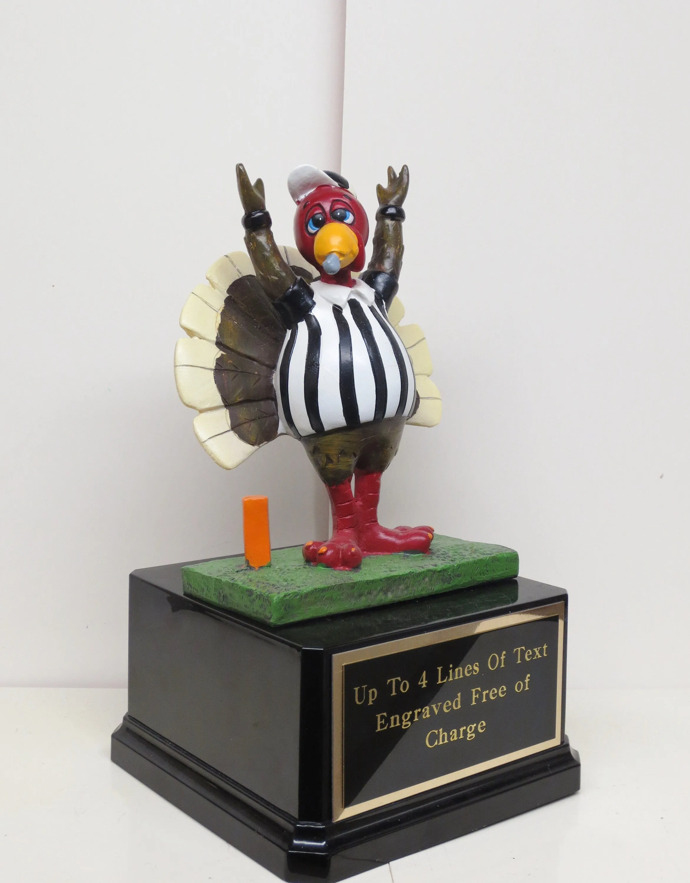 Turkey Bowl Thanksgiving Family Football Game Perpetual Trophy FFL Comical Fantasy Football League Champion Trophy Turkey Trot Champ Referee