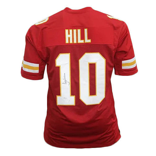 Tyreek Hill Autographed Football Jersey Red (JSA)