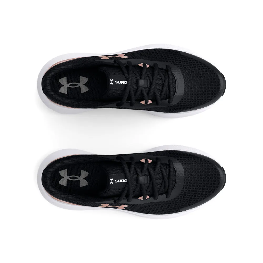 'Under Armour' Women's Surge 3 - Black / White / Rose Gold