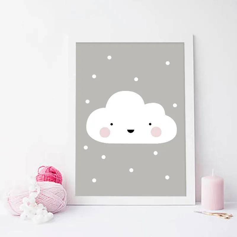 Up In The Sky Kids Room Decor Canvas Wall Art