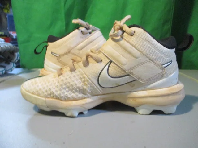 Used Nike Force Trout 7 Pro MCS Youth Cleats White Size 2.5