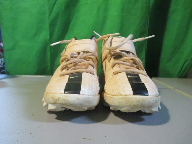 Used Nike Force Trout 7 Pro MCS Youth Cleats White Size 2.5