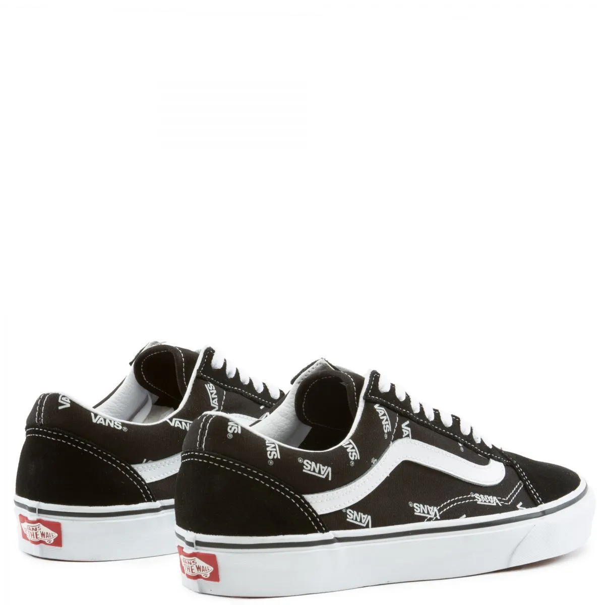 Vans Old Skool VN0A3WKTQW7 Men's Black & White Canvas Skateboard Shoes HS4344