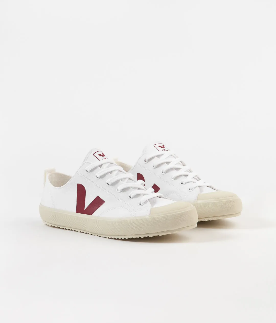 Veja Nova Canvas Shoes - White / Marsala