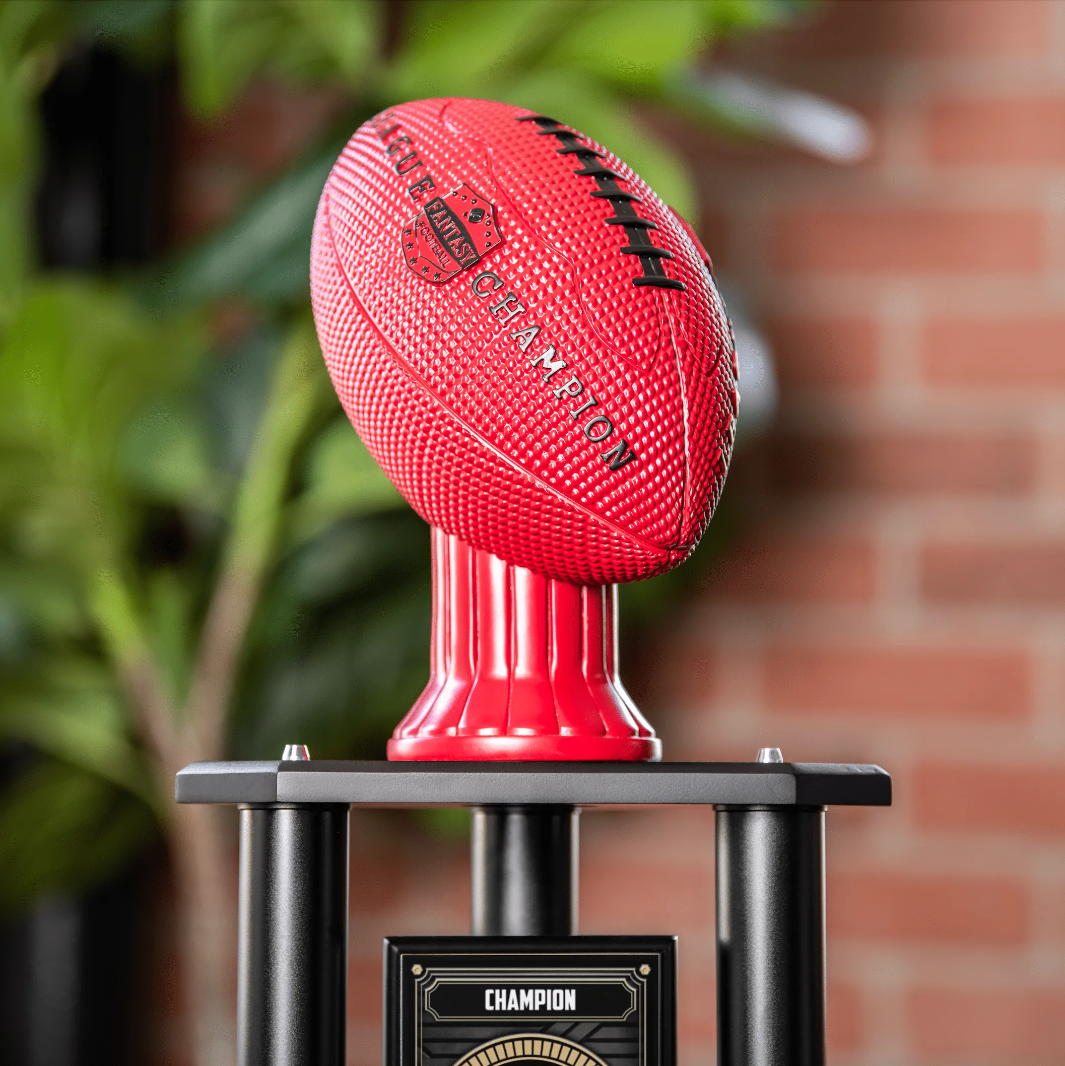 Vivid Football Trophy Topper - Red