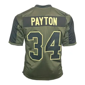 Walter Payton Unsigned Salute to Service Football Jersey