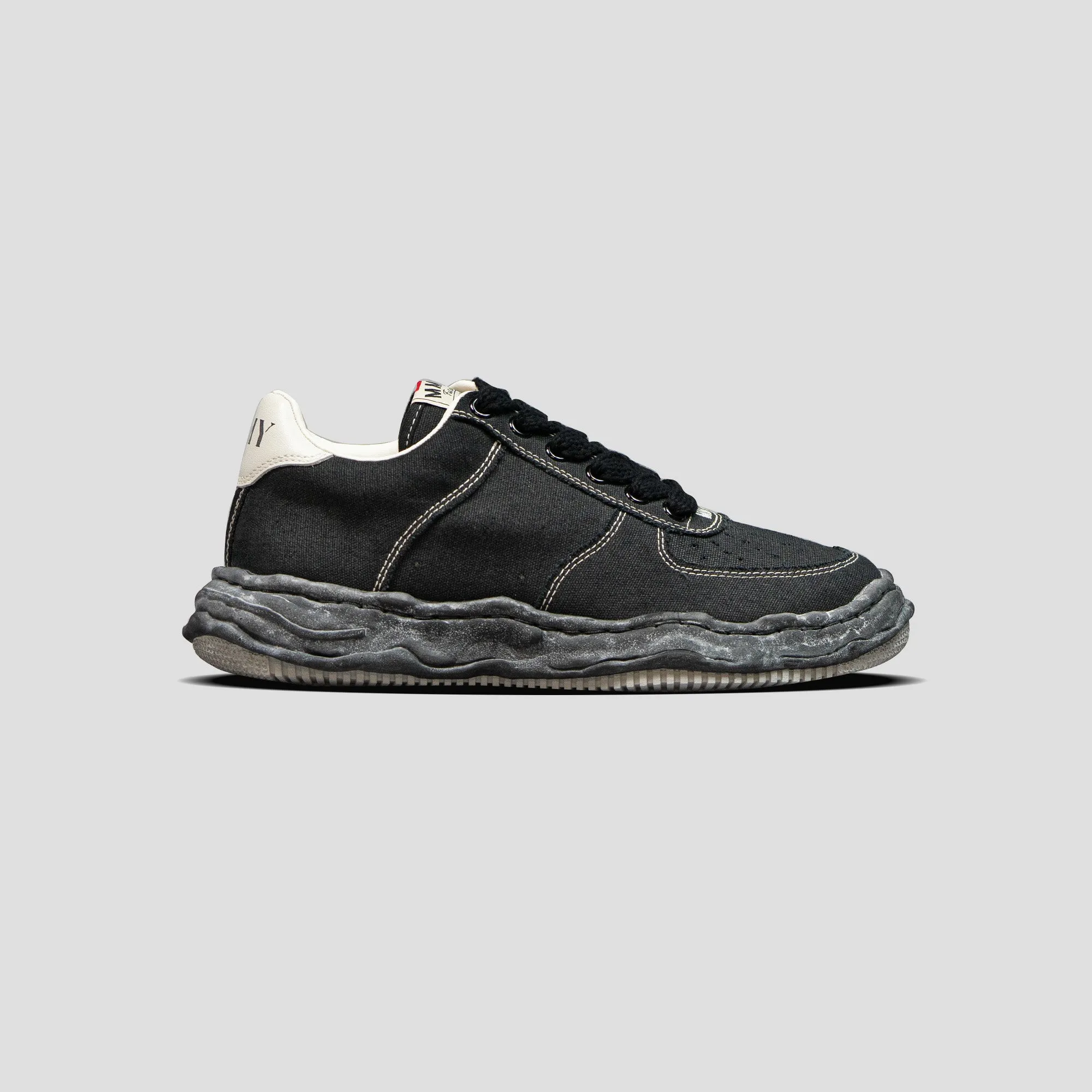 WAYNE OG SOLE GARMENT DYED CANVAS LOW-TOP SNEAKERS