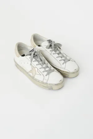 White Leather Hi Star Platform Sneaker