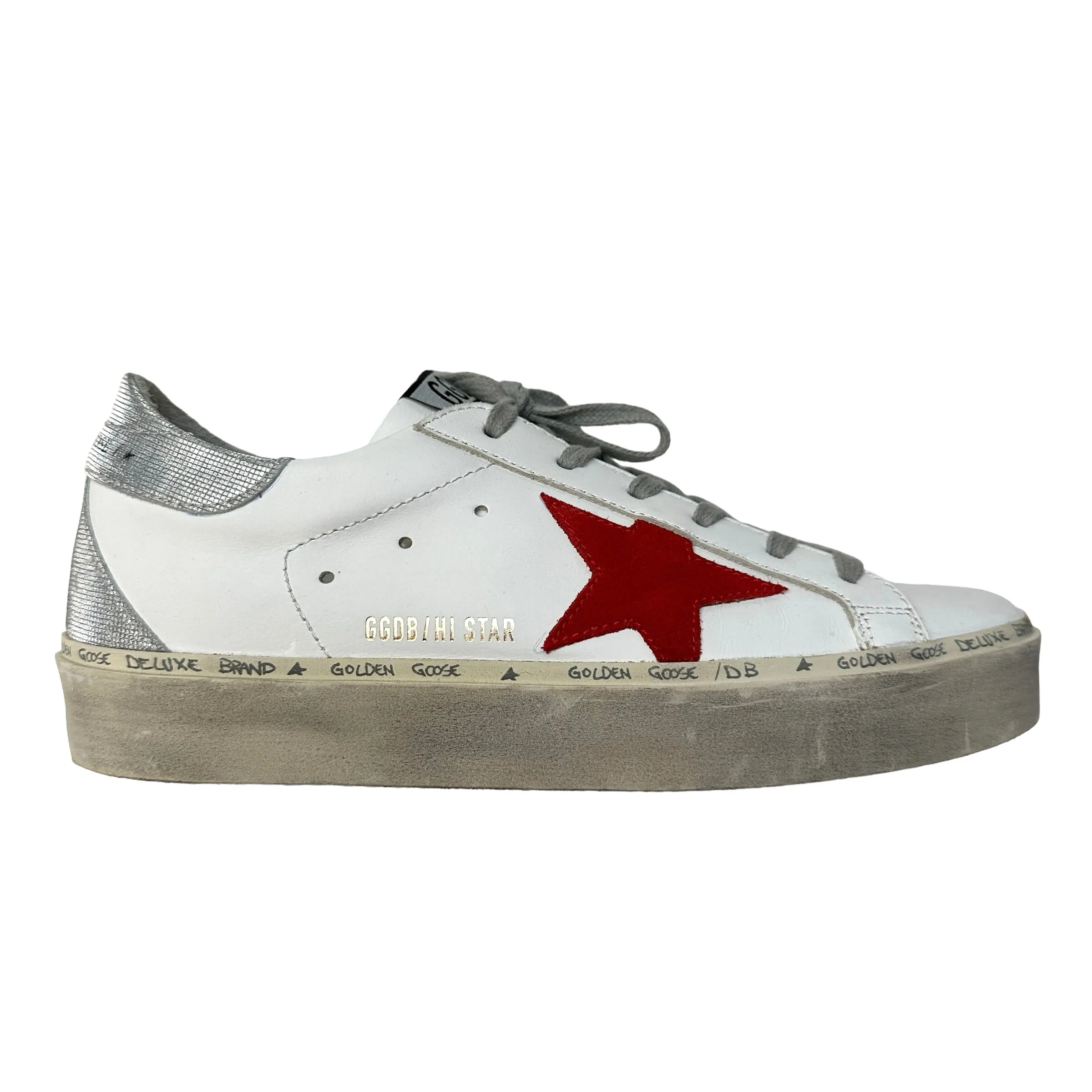 White Leather Hi Star Sneakers - 8