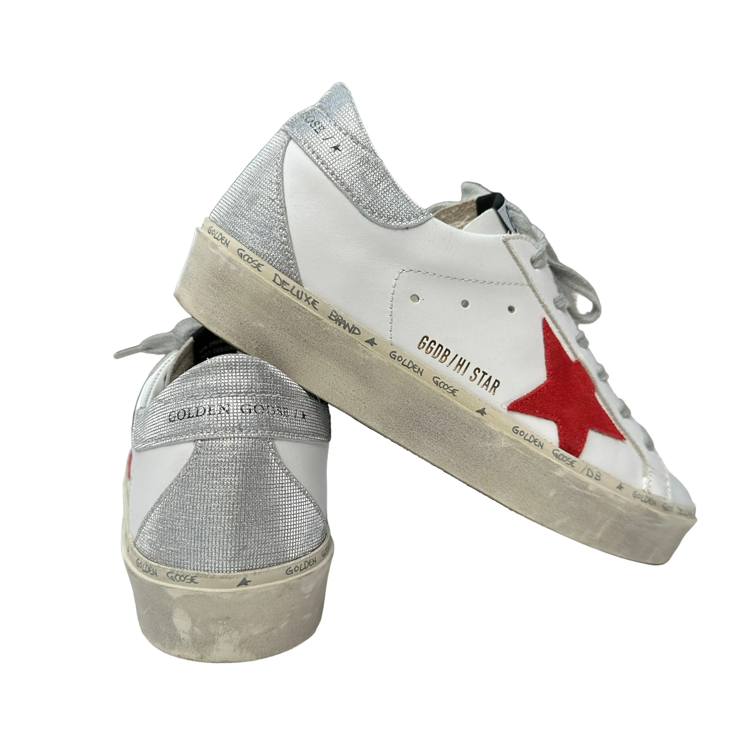 White Leather Hi Star Sneakers - 8