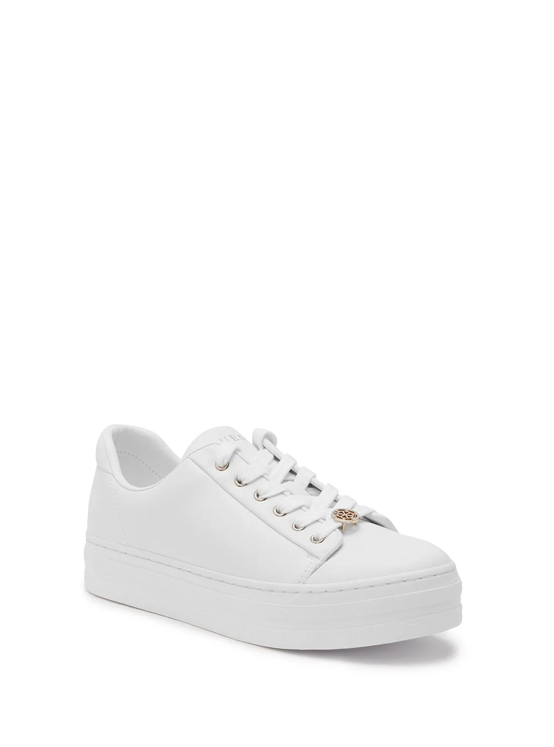 White Lullu Logo Low Top Sneakers