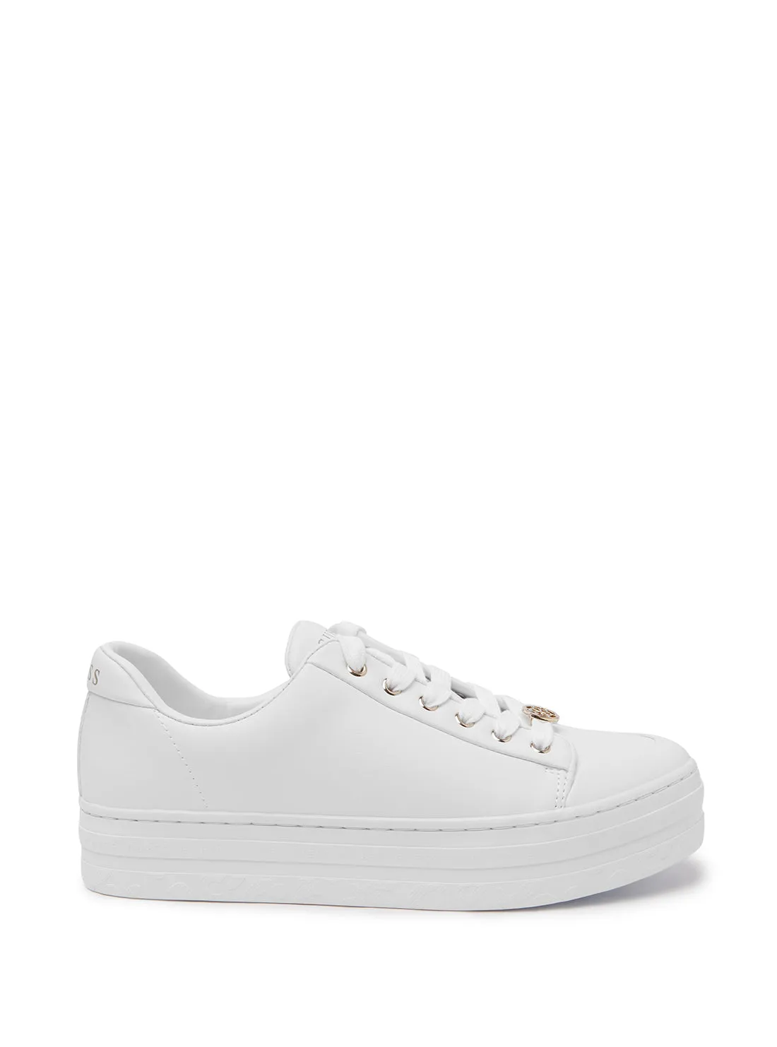 White Lullu Logo Low Top Sneakers