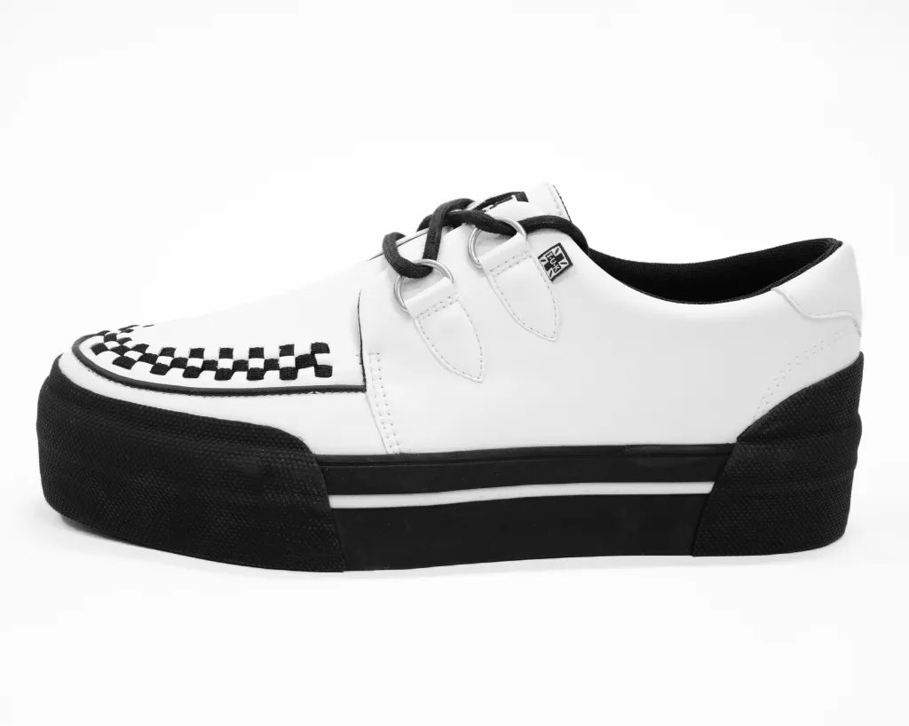 White TUKskin™ Platform Creeper Sneaker