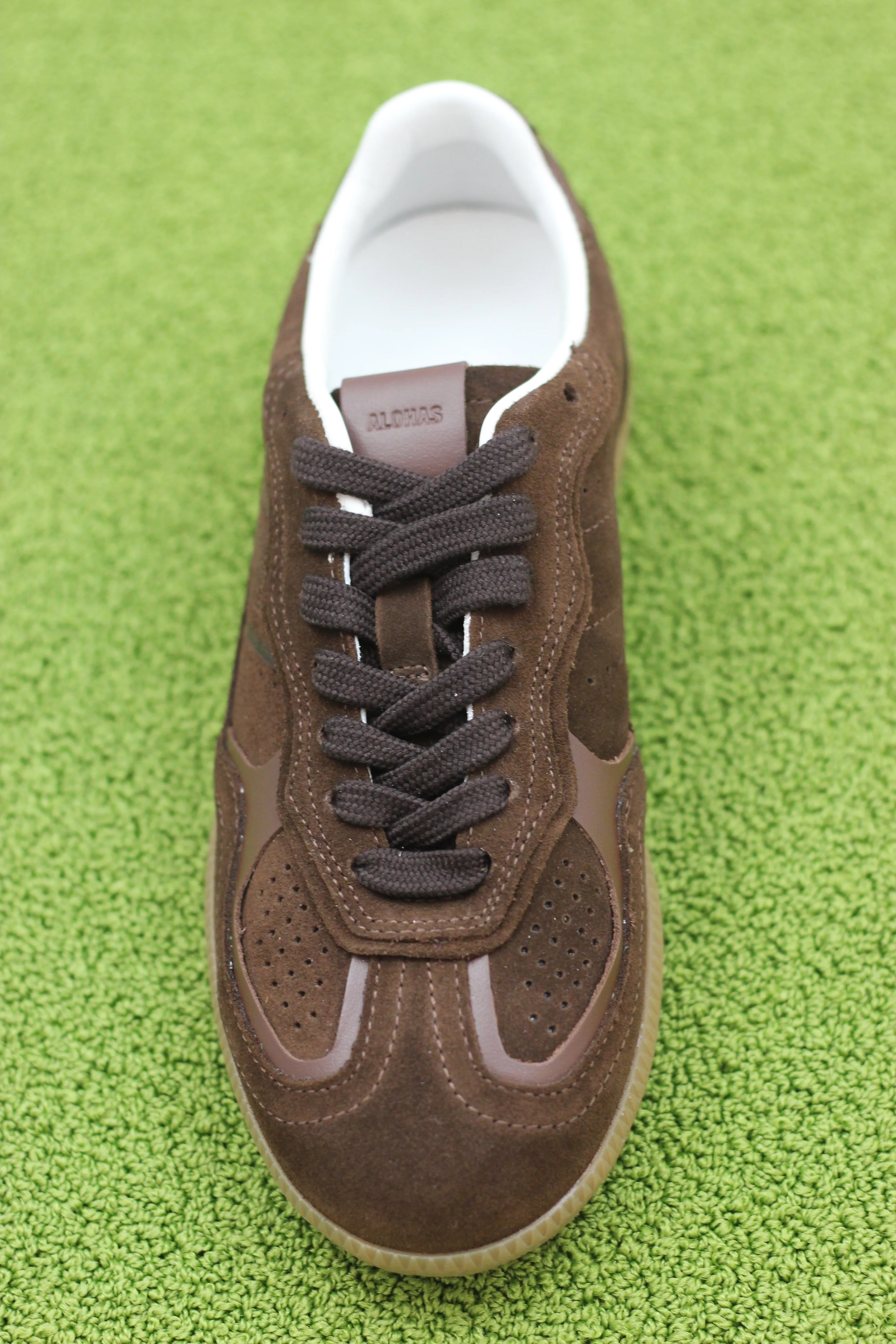 Womens Rife Shimmer Sneaker-Brown Suede/Leather